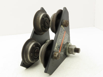 CM 630 Series 1000Lb 1/2-Ton Manual Plain Push Trolley 3"-6" Beam Flange