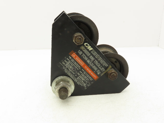 CM 630 Series 1000Lb 1/2-Ton Manual Plain Push Trolley 3"-6" Beam Flange