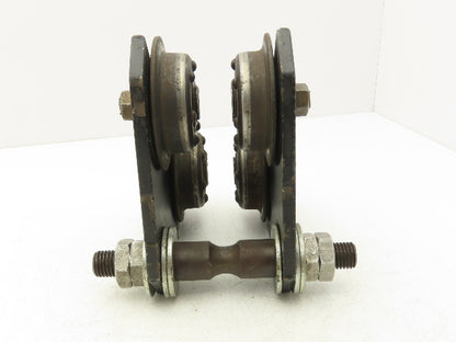 CM 630 Series 1000Lb 1/2-Ton Manual Plain Push Trolley 3"-6" Beam Flange