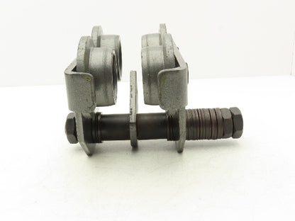 Haul-Master 97392 1-Ton Manual Plain Push Trolley 2-11/16"-5-1/8" Flange 2000Lb