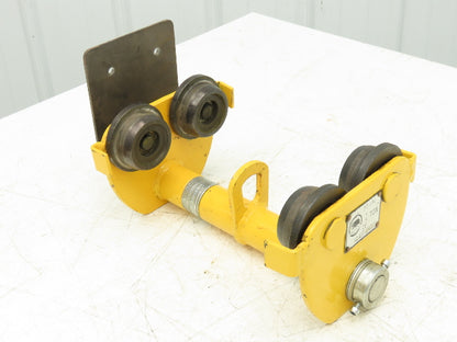 Black Bear PT-100 2200Lb 1-Ton Manual Plain Push Trolley 8"-10" Flange