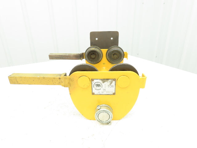 Black Bear PT-100 2200Lb 1-Ton Manual Plain Push Trolley 8"-10" Flange