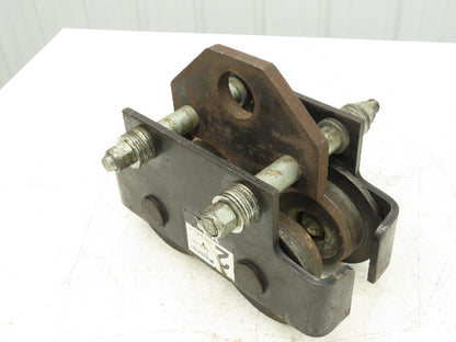 Yale FWD 4000Lb 2-Ton Manual Plain Push Trolley 2.5"-7" Beam Flange