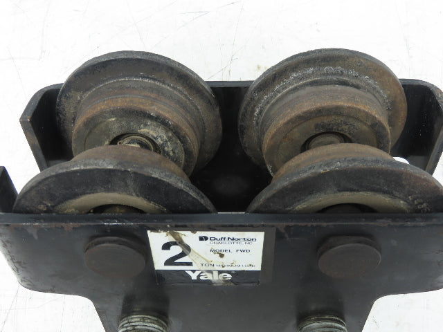 Yale FWD 4000Lb 2-Ton Manual Plain Push Trolley 2.5"-7" Beam Flange
