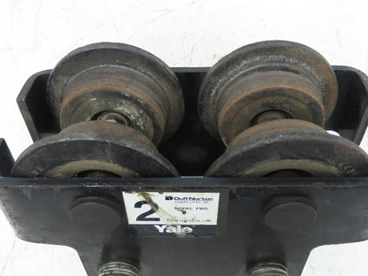 Yale FWD 4000Lb 2-Ton Manual Plain Push Trolley 2.5"-7" Beam Flange