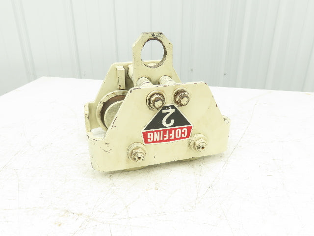 Coffing 2-Ton Manual Plain Push Trolley 2.5"-7" Beam Flange 4000Lb