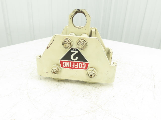 Coffing 2-Ton Manual Plain Push Trolley 2.5"-7" Beam Flange 4000Lb