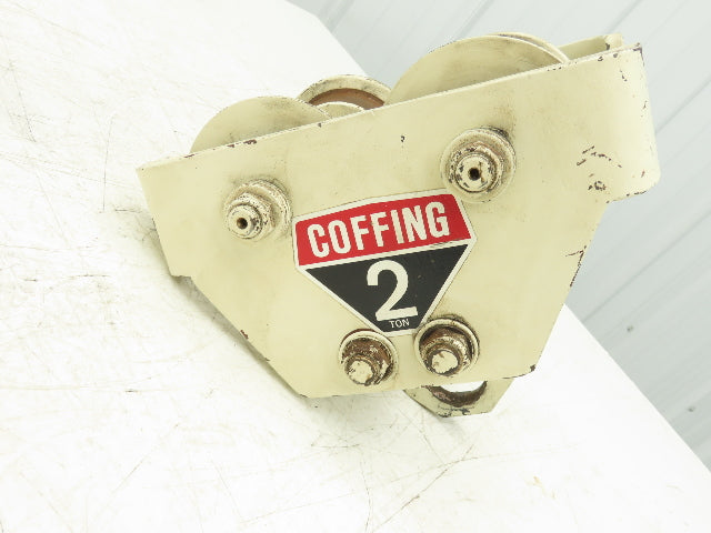 Coffing 2-Ton Manual Plain Push Trolley 2.5"-7" Beam Flange 4000Lb