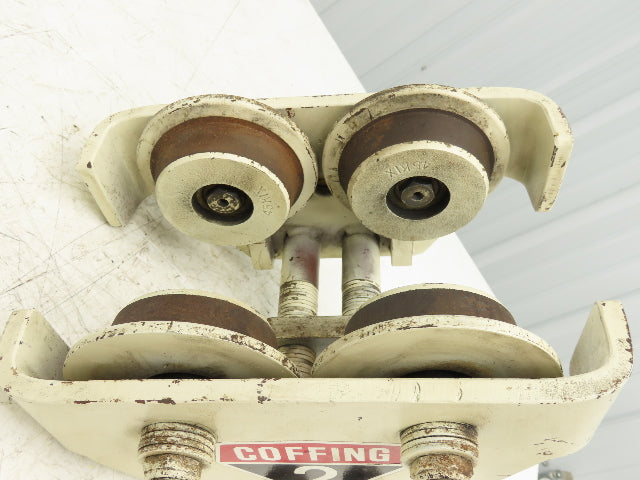 Coffing 2-Ton Manual Plain Push Trolley 2.5"-7" Beam Flange 4000Lb
