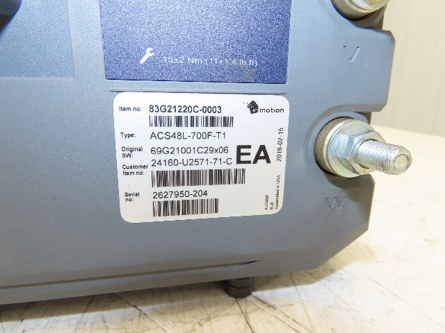 Danaher ACS48L-700F-T1 AC SuperDrive Forklift Motor Controller 48V Off 8FBCU30
