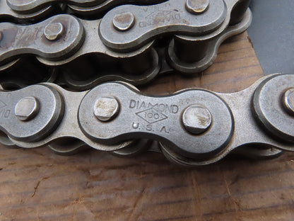 Diamond X-1470-010 #100 Riveted Roller Chain 1.25"Pitch 10'L No Master Link