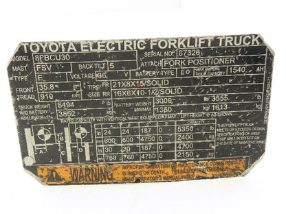 Toyota 58850-23320-71 Electric Forklift Rotary Sensor Switch From 8FBCU30