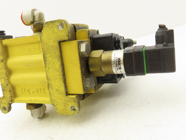 Ross DM2CNA42A21 Pneumatic Double Valve 1/2" NPT Base 24/48VDC Solenoid