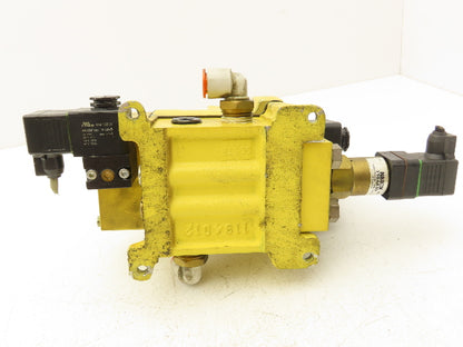 Ross DM2CNA42A21 Pneumatic Double Valve 1/2" NPT Base 24/48VDC Solenoid