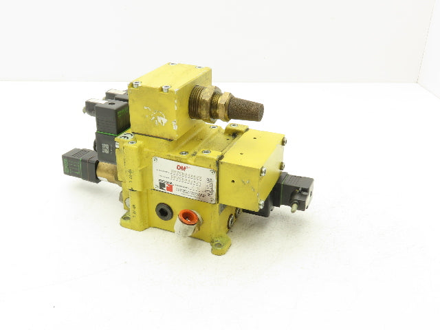 Ross DM2CNA42A21 Pneumatic Double Valve 1/2" NPT Base 24/48VDC Solenoid