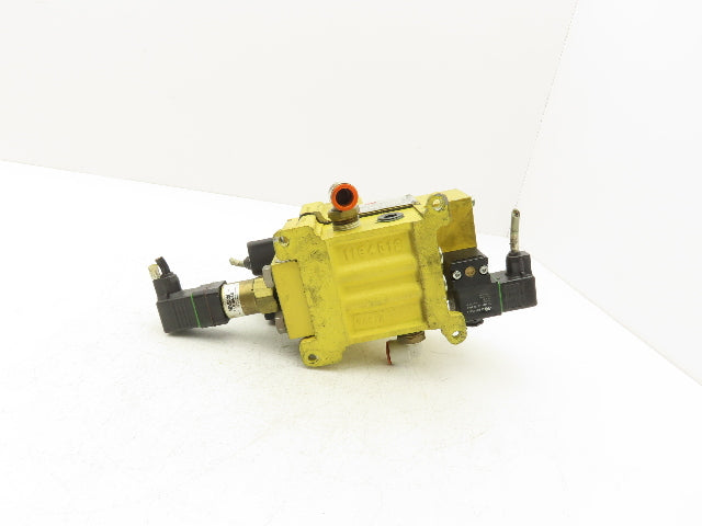 Ross DM2CNA42A21 Pneumatic Double Valve 1/2" NPT Base 24/48VDC Solenoid
