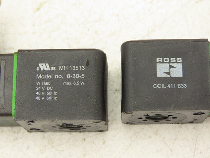 Ross DM2CNA42A21 Pneumatic Double Valve 1/2" NPT Base 24/48VDC Solenoid