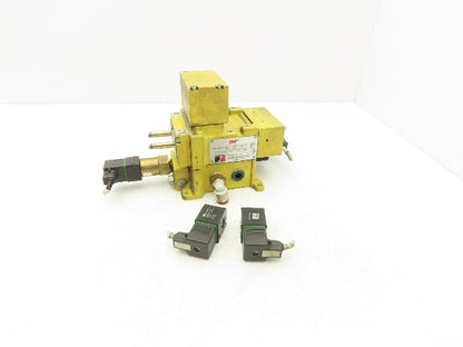 Ross DM2CNA42A21 Pneumatic Double Valve 1/2" NPT Base 24/48VDC Solenoid