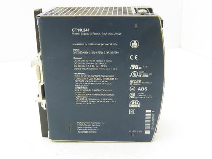 PULS Dimension CT10.241 DC Power Supply 24VDC 10A 240W 480V 3PH Input