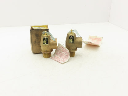 Apollo RVS13-1 Steam Safety Valve 1"x1"NPT Bronze 15psi 13-202-B-15  Lot of 2
