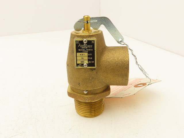 Apollo RVS13-1 Steam Safety Valve 1"x1"NPT Bronze 15psi 13-202-B-15  Lot of 2