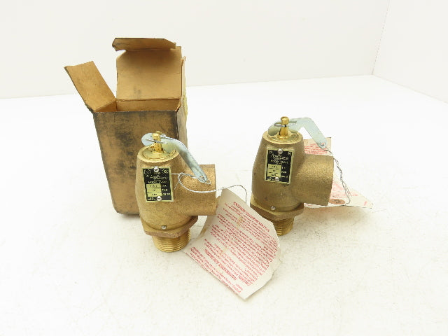 Apollo RVS13-1 Steam Safety Valve 1"x1"NPT Bronze 15psi 13-202-B-15  Lot of 2