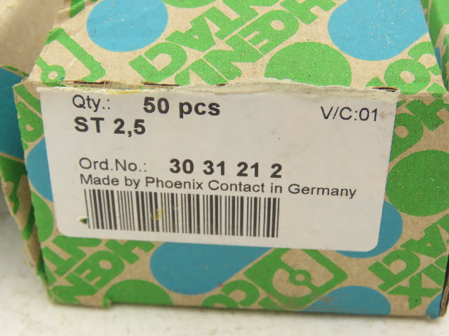 Phoenix ST 2,5 Feed Through Terminal Block 2.5 mm² 800V Spring Cage Lot of 78