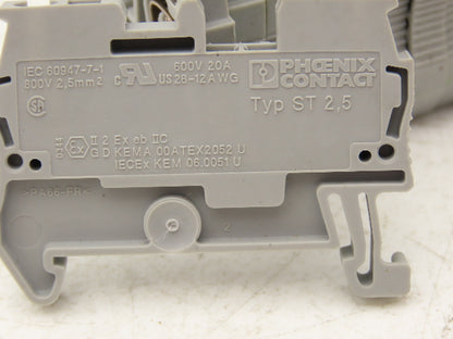 Phoenix ST 2,5 Feed Through Terminal Block 2.5 mm² 800V Spring Cage Lot of 78