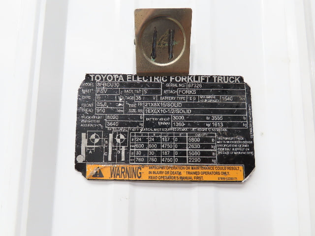 Toyota 67110-U2580-71A Electric Forklift Hydraulic Pump Off Toyota 8FBCU30