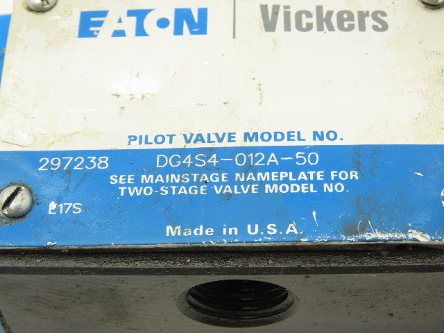 Vickers DG4S4-012A-50 Directional Control Double Solenoid Valve 120V