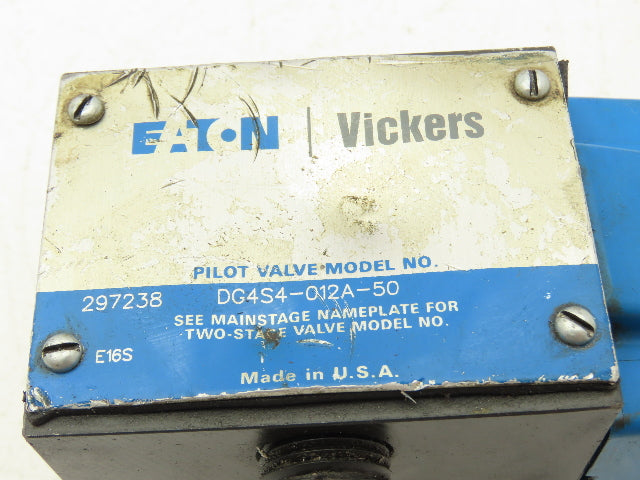 Vickers DG4S4-012A-50 Directional Control Single Solenoid Valve 120V
