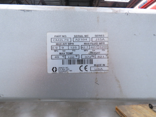 Graco CM2L79 Drum Unloader No Pump Frame Cylinder Elevator Barrel Follower