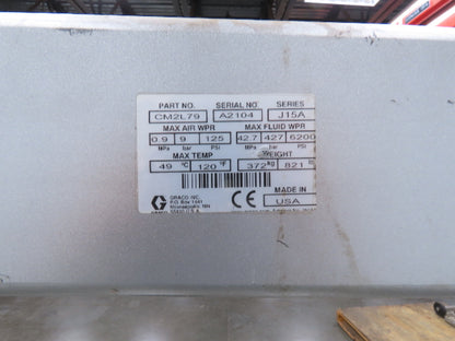 Graco CM2L79 Drum Unloader No Pump Frame Cylinder Elevator Barrel Follower