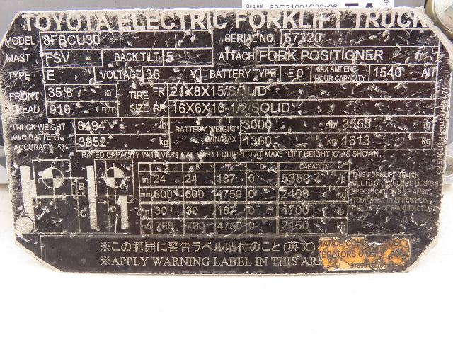 Danaher ACS48L-700F-T1 AC SuperDrive Forklift Motor Controller 48V Off 8FBCU30