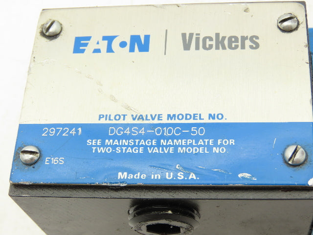 Vickers DG4S4-010C-50 Directional Control Single Solenoid Valve 120V