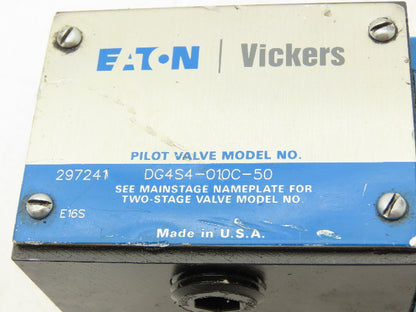 Vickers DG4S4-010C-50 Directional Control Single Solenoid Valve 120V
