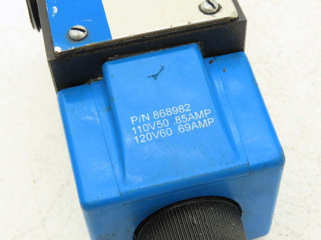Vickers DG4S4-010C-50 Directional Control Single Solenoid Valve 120V