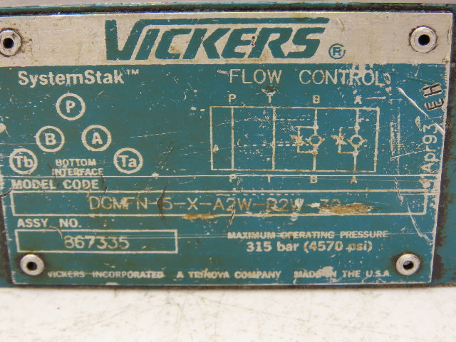 Vickers DGMFN-5-X-A2W-B2W-30 Directional Flow Control Valve SystemStak