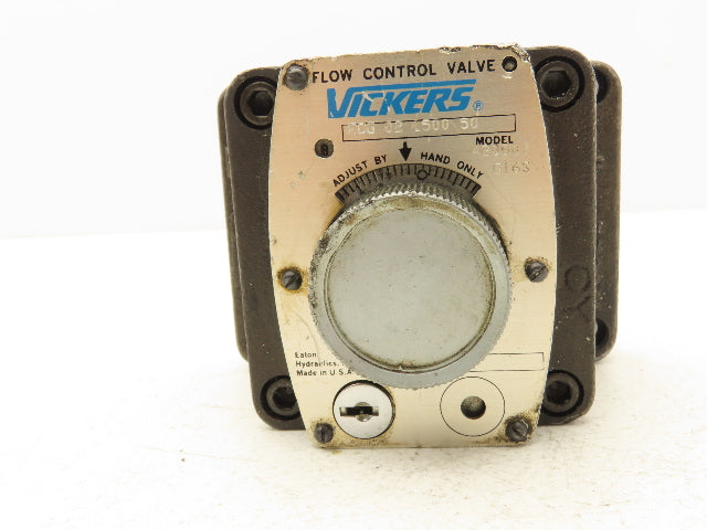 Vickers FCG 02 1500 50 Hydraulic Flow Control Valve Manual Knob 1500 PSI No Key