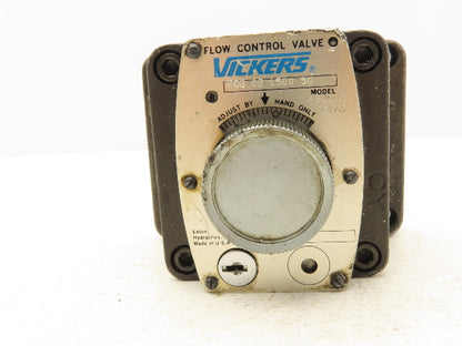 Vickers FCG 02 1500 50 Hydraulic Flow Control Valve Manual Knob 1500 PSI No Key