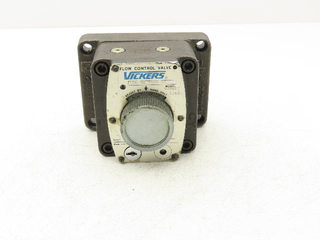Vickers FCG 02 1500 50 Hydraulic Flow Control Valve Manual Knob 1500 PSI No Key