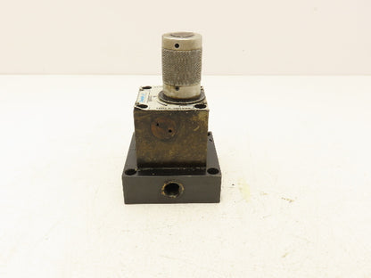 Double A Vickers QXA 005 B 10B1 Hydraulic Flow Control Valve Manual Knob 3/8"NPT