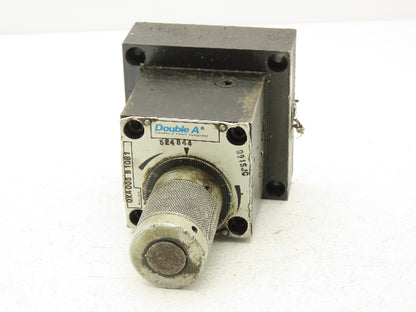 Double A Vickers QXA 005 B 10B1 Hydraulic Flow Control Valve Manual Knob 3/8"NPT