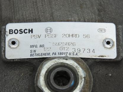 Bosch PSV PSSF 20HRD 56 Variable Hydraulic Vane Pump 15 GPM 2000 PSI Dual Shaft