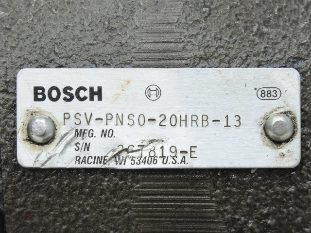 Bosch PSV PNS0 20HRB 13 Hydraulic Vane Pump 15 GPM 2000 PSI Dual Shaft