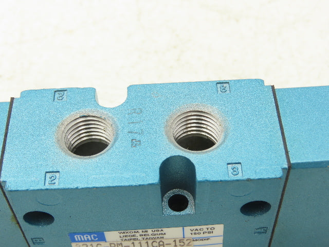 MAC 821C-PM-111CA-152 Pneumatic Double Solenoid Valve 120V 1/4"NPT PME-111CAAA
