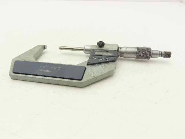 Mitutoyo 406-722-30 Digimatic Micrometer 1-2" Range .00005 Ratchet Stop SPC Data