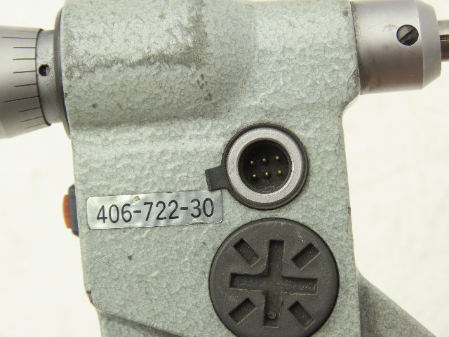 Mitutoyo 406-722-30 Digimatic Micrometer 1-2" Range .00005 Ratchet Stop SPC Data