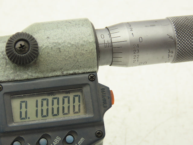 Mitutoyo 406-722-30 Digimatic Micrometer 1-2" Range .00005 Ratchet Stop SPC Data