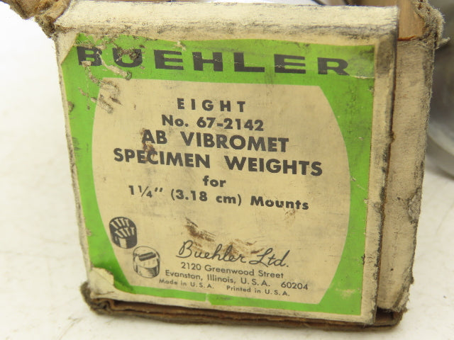 Buehler Vibromet 67-2142 Vibratory Polisher Specimen Weights 2"OD Set of 8